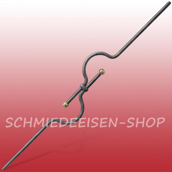 Zierstab - Rundstahl Ø 14 mm - mit Messingkugeln zum Aufschrauben