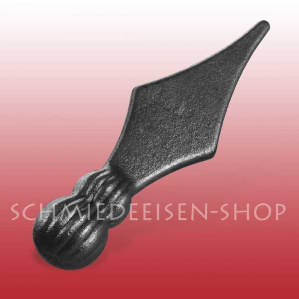 Zierspitze aus Spezialguss - Speerspitze mit Doppel-Kugel-Sockel Ã˜ 25 mm