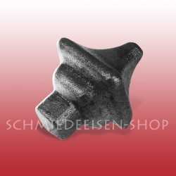 Zierspitze aus Spezialguss - "Pagode" mit Vierkantsockel 15 x15 mm