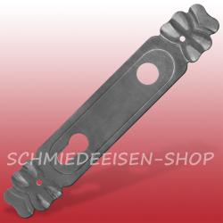 1 Satz Schlossblenden - Stahl, strukturgeprÃ¤gt - 260 x 50 mm - Bohrabstand 90 mm