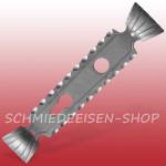 1 Satz Schlossblenden - Stahlblech, strukturgeprÃ¤gt, Enden gewÃ¶lbt - 260 x 56 mm - Bohrabstand 72 mm